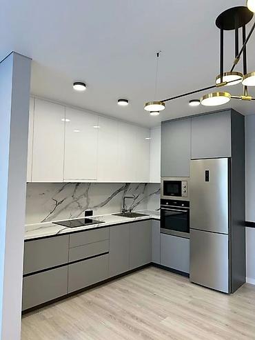 Кухонные гарнитуры: Кухонный гарнитур, цвет - Серый, МДФ — 7