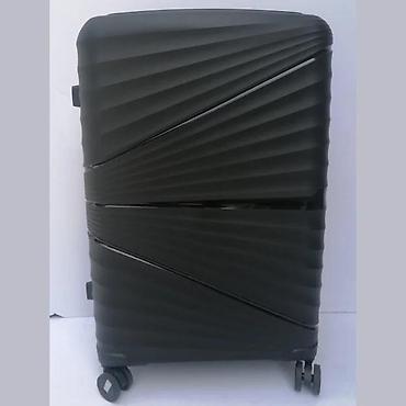 Putni koferi i torbe: Tvrdi putni kofer na točkiće – crni - Materijal: čvrsta ABS/PC — 3