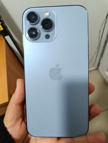 айофн: IPhone 13 Pro Max, Арзандатуу 10%, Колдонулган, 512 ГБ, Көгүлтүр, Каптама, 88 %