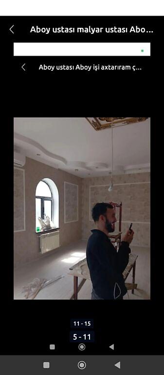 Digər ixtisaslar: Aboy və malyar xidmətləri - Divar kağızlarının (aboy) professional — 13