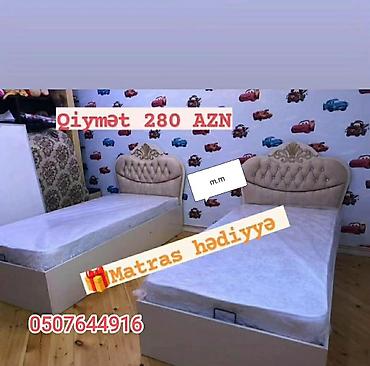 Çarpayılar: Yeni, Təknəfərlik çarpayı, Bazasız, Matras ilə, Siyirməsiz, Azərbaycan — 3