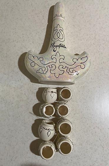 Другие предметы коллекционирования: Продам керамический набор: графин (штоф) с 8 стопками — 4