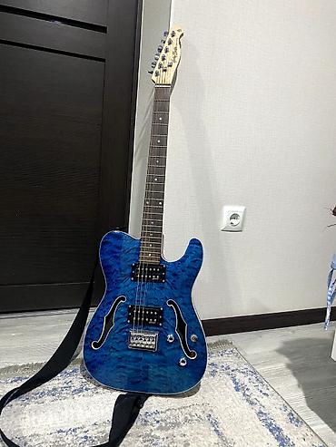 Гитары: Электрогитара Harley Benton TE-90QM HH Trans Blue - Форм‑фактор — 1