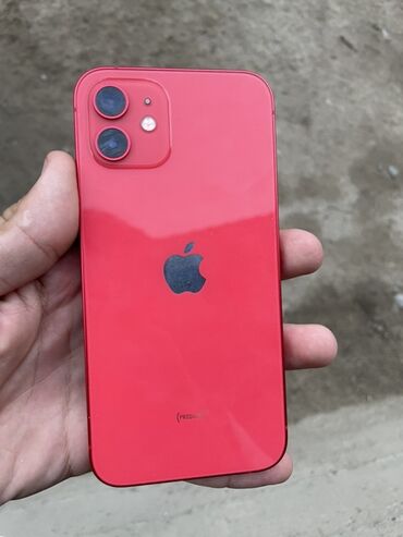 iphone xs цена бишкек: IPhone 12, Колдонулган, 128 ГБ, Кызыл, Коргоочу айнек, Каптама, 100 %