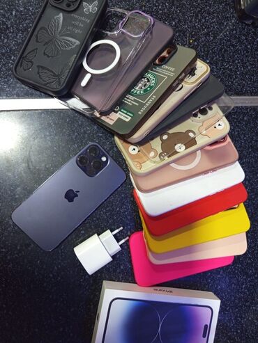 iphone xr qiymet: IPhone 14 Pro Max, 256 ГБ, Deep Purple, Face ID