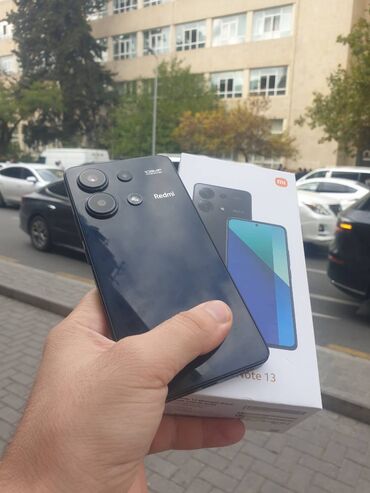 сяоми 10 про купить: Redmi Note 13, 256 GB, rəng - Qara, Zəmanət, Barmaq izi, Simsiz şarj