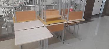 işlənmiş parta: Tək nəfərlik məktəb partası və stulu dəsti - Stol: Açıq ağac — 3