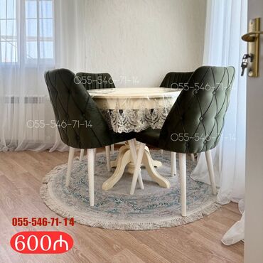 Qonaq otağı üçün, Yeni, Yumru masa, 4 stul