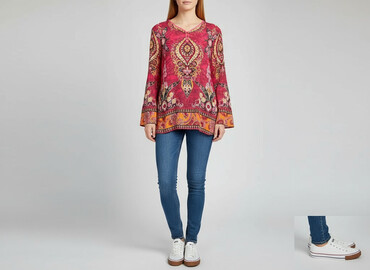 bluzki dopasowane eleganckie: Mira Paris, Women's blouse, size M