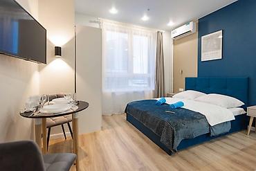 hotel osh: 1 комната, Бишкек Парк ТРЦ, Душевая кабина, Постельное белье, Кондиционер — 6