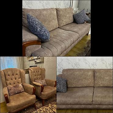 İşlənmiş, Divan, 2 kreslo, Bazalı, Açılan lalafo.az -da İşlənmiş, Divan, 2 kreslo, Bazalı, Açılan
