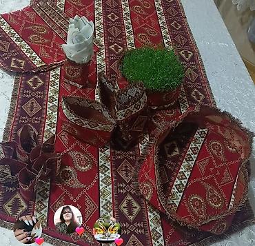 advent calendar satışı: Xalça naxışlı masa dekoru dəsti - Milli ornamentli qalın toxunma — 1