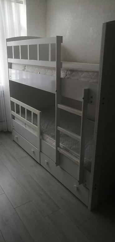 levent mebel: İki mərtəbəli uşaq çarpayısı - Rəng: ağ/boz tonlarında - Material — 5