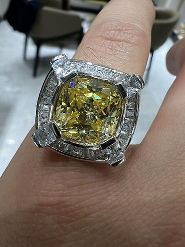 Серебряные украшения: Кольцо, Коктейльное, Проба 925, Женские, Фианит, Новый — 7