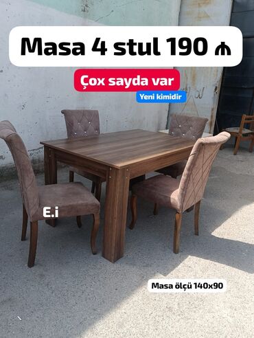 saloglu mebel stol stul: *Masa 4 stul 190Azn* *Hazır əldə çox sayda* 💥Yeni kimdir ✔️Masa ölçü