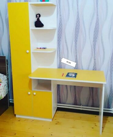Uşaq masaları: Oğlan və qız üçün, Yeni, Siyirməsiz, Yazı masası, Stulsuz — 10
