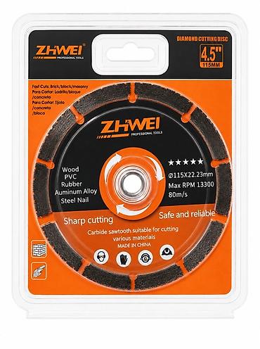 ucuz tavalar: Zhiwei Professional Tools – Almaz Kəsmə Diski 4.5" (115 mm) - Ölçü — 1