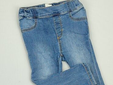 black and jeans: Spodnie jeansowe, H&M, 12-18 m, stan - Dobry
