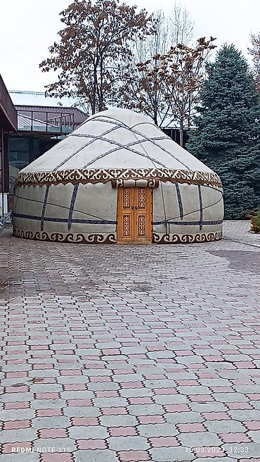 Спорт жана хобби: Боз үйлөрдү ижаралоо, Каркасы Жыгач, 85 баш, Үстөл, Самоор, Идиш-аяк — 5