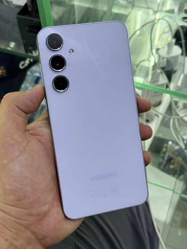 Samsung: Samsung Galaxy A55, Б/у, 128 ГБ, цвет - Белый, 2 SIM — 1