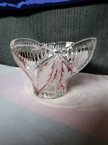 Činije: Bombinijera iz 70ih kristal,led kristal,matirani delovi,rucni rad Anna — 6