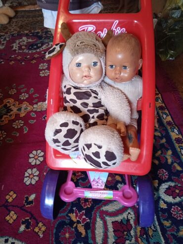 детская кукла: Коляска+2 куклы