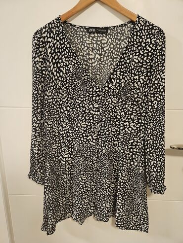 mona svecane haljine 2024: Zara L (EU 40), color - Black, Cocktail, Long sleeves