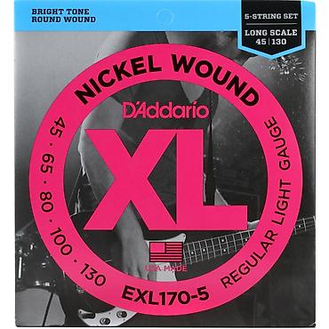 gitara simi: №: 10301 Məhsulun adı: Bas gitara üçün sim dəsti D'addario EXL170, 5 — 1