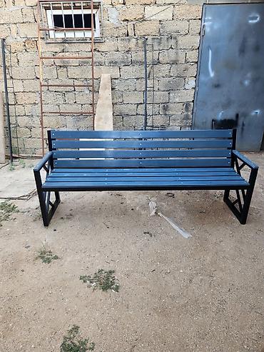 rumın mebeli: Metall karkaslı bağ skamyası - Material: qalın divarlı metal profil — 3