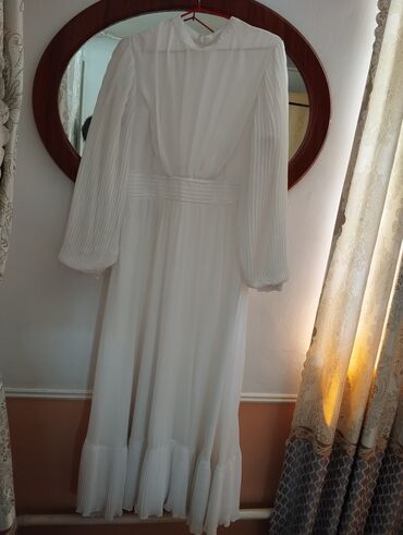 платье для мусульманок: Вечернее платье, Длинная модель, Шелк, С рукавами, 2XL (EU 44)