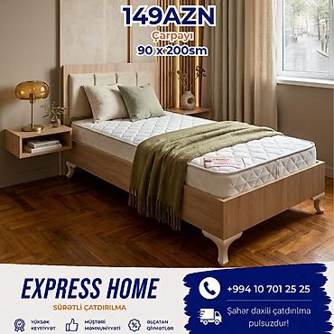 Yeni, Təknəfərlik çarpayı, Bazasız, Matras ilə, Siyirməsiz, Azərbaycan lalafo.az -da Yeni, Təknəfərlik çarpayı, Bazasız, Matras ilə, Siyirməsiz, Azərbaycan