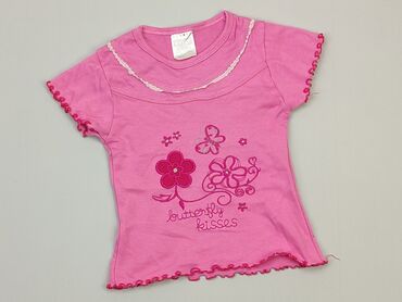 rozowa koszulka: T-shirt, 1.5-2 years, 86-92 cm, condition - Good