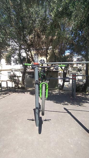 velo mtb: Toba dağ velosipedi – tam amortizasiyalı, yaşıl-qara dizayn — 1