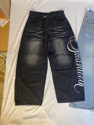 джинсы прямые: Джинсы, Прямые, Средняя талия, Вареные, M, L, XL — 2
