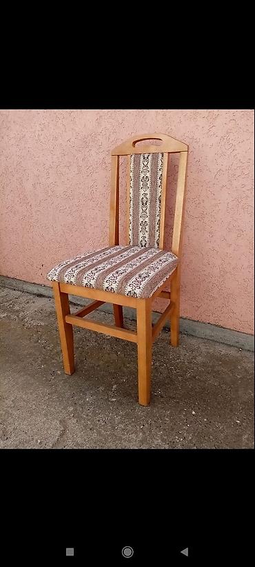 Stolice: Drvena trpezarijska stolica sa naslonom - Konstrukcija: masivno drvo — 13