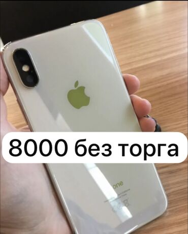 таразы цена: IPhone X, Колдонулган, 256 ГБ, White Titanium, 100 %