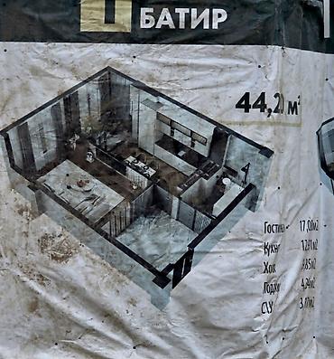 studio apartment: 1 комната, 44 м², Кулатов мкр., Элитка, 7 этаж, ПСО (под самоотделку) — 5
