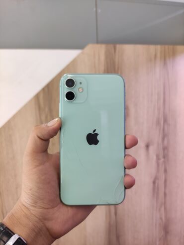 б у телефоны ми: IPhone 11, Б/у, 128 ГБ, Зеленый, Чехол, 100 %