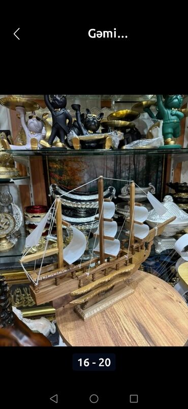 Gəmi modelləri: Gəmi Agacdan Əl işi 15azn Qoz Agacınnan hazırlanmış əl işi Gəmilər — 8