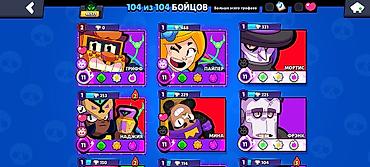 512: Игровой аккаунт Brawl Stars Основные характеристики: - Всего бойцов — 8