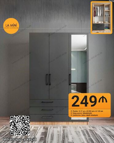 gence dolab: Açılan, Düz dolab, Qarderob, paltar dolabı