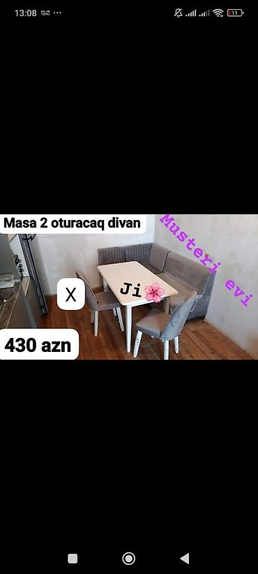 Mətbəx üçün künc dəsti – Dəst: 1 masa + 2 stul + künc oturacaq divan – lalafo.az -da Mətbəx üçün künc dəsti – Dəst: 1 masa + 2 stul + künc oturacaq divan –