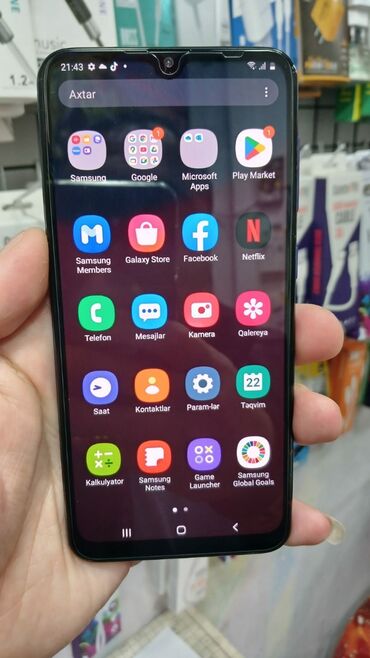 samsung galaxy: Samsung Galaxy A30s, 64 GB, rəng - Göy, Barmaq izi, Sensor