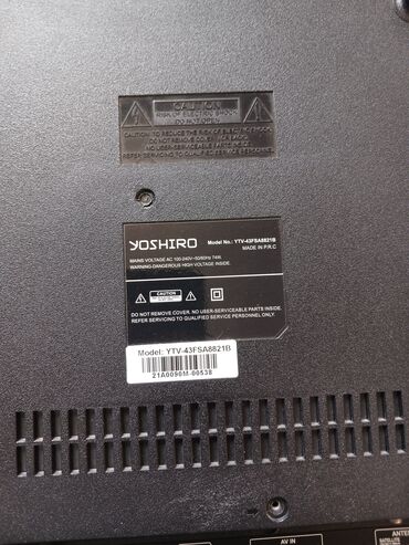 yoshiro производитель: Televizor Yoshiro 43"
