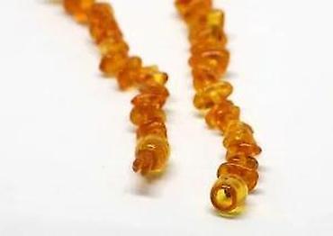 Ogrlice: Vintage Baltički ćilibar Baby Line Chips ogrlica boje meda — 7