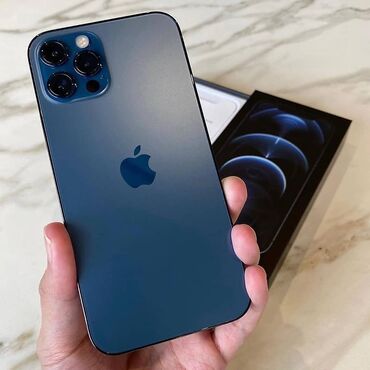 12 про макс цена бишкек бу: IPhone 12 Pro, Колдонулган, 256 ГБ, Pacific Blue, Заряддоочу түзүлүш, Коргоочу айнек, Каптама