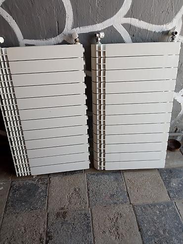 ev radiyatoru: Ağ rəngli panel radiatorlar (2 ədəd) - Divara quraşdırılan, su ilə — 2