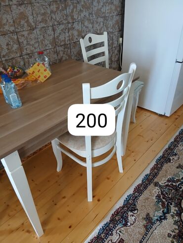 Masa və oturacaq dəstləri: Mətbəx üçün, Açılmayan, Dördbucaq masa, 2 stul