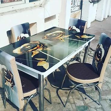 Masa və oturacaq dəstləri: *Hazır elde olan* ✔️Türk istehsalı🇹🇷 ✔️Kuxna üçün stol stul dəsti ✔️ — 3