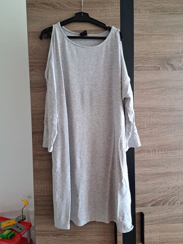 Tunics: L (EU 40), XL (EU 42), Cotton, Single-colored, color - Grey